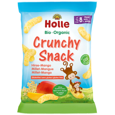Holle Organic Crunchy Puffs - Mango & Millet (8+ Months)