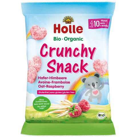 Holle Organic Crunchy Puffs - Oat & Raspberry (10+ Months)