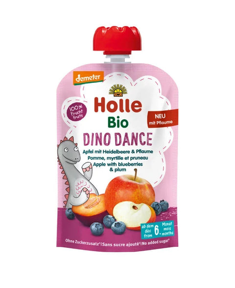 Dino Dance - Apple with Blueberries & Plum (2 pouches)