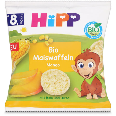 Hipp Organic Corn Waffles - Mango