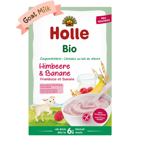 Holle Organic Raspberry & Banana Goat Milk Porridge (6+ Months)