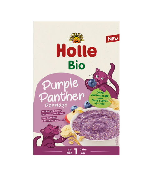 Holle Organic Porridge Purple Panther with Blueberries, Bananas and Apples (1+ year)